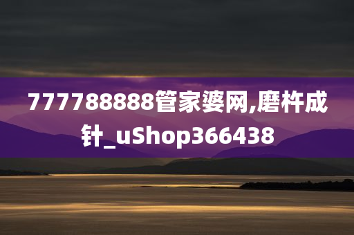 777788888管家婆网,磨杵成针_uShop366438