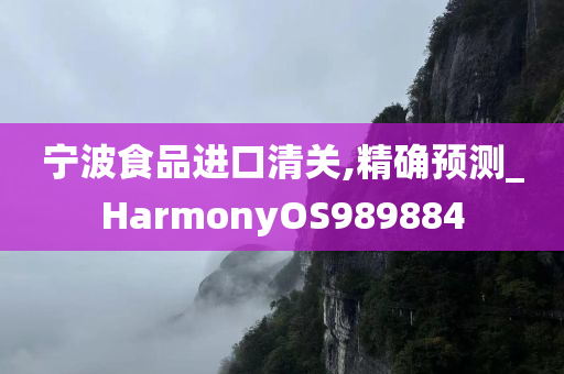 宁波食品进口清关,精确预测_HarmonyOS989884