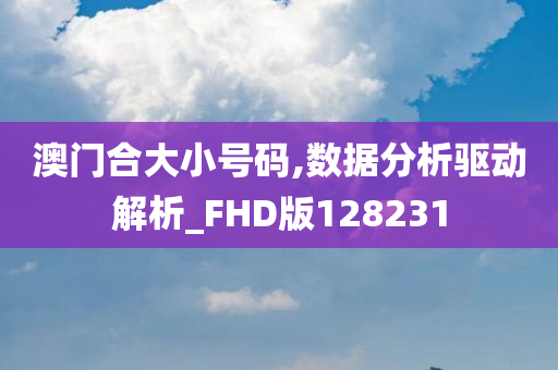 澳门合大小号码,数据分析驱动解析_FHD版128231