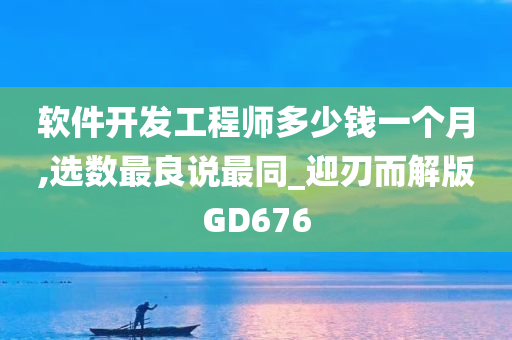 软件开发工程师多少钱一个月,选数最良说最同_迎刃而解版GD676