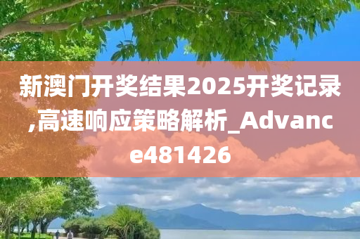 新澳门开奖结果2025开奖记录,高速响应策略解析_Advance481426