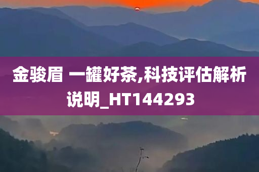 金骏眉 一罐好茶,科技评估解析说明_HT144293