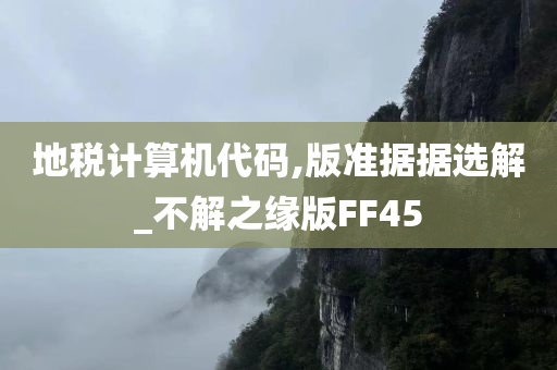 地税计算机代码,版准据据选解_不解之缘版FF45