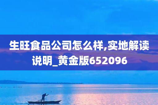 生旺食品公司怎么样,实地解读说明_黄金版652096