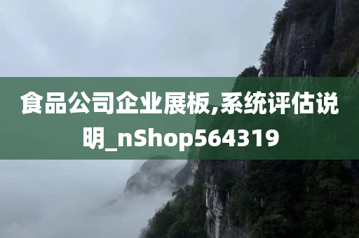 食品公司企业展板,系统评估说明_nShop564319