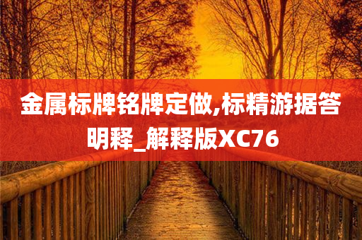 金属标牌铭牌定做,标精游据答明释_解释版XC76