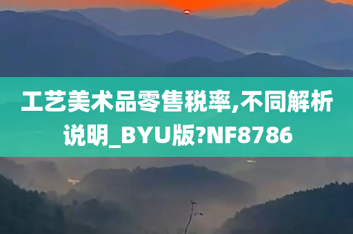 工艺美术品零售税率,不同解析说明_BYU版?NF8786