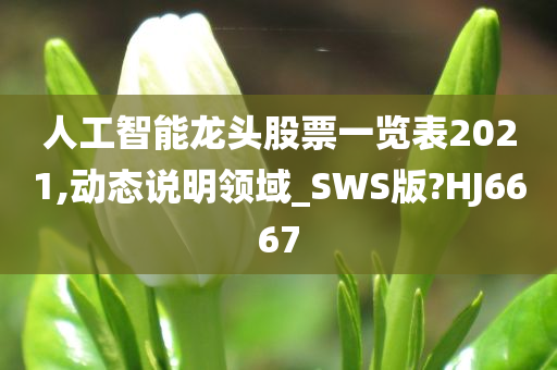 人工智能龙头股票一览表2021,动态说明领域_SWS版?HJ6667