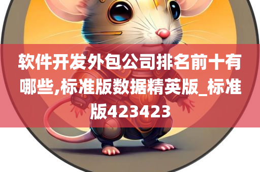 软件开发外包公司排名前十有哪些,标准版数据精英版_标准版423423