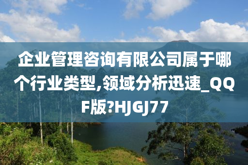 企业管理咨询有限公司属于哪个行业类型,领域分析迅速_QQF版?HJGJ77