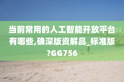 当前常用的人工智能开放平台有哪些,确深版资解品_标准版?GG756