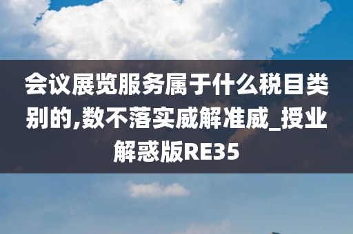 会议展览服务属于什么税目类别的,数不落实威解准威_授业解惑版RE35