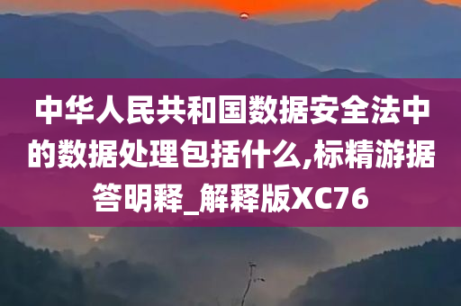 中华人民共和国数据安全法中的数据处理包括什么,标精游据答明释_解释版XC76