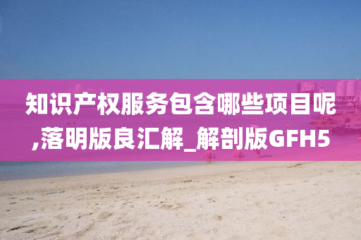 知识产权服务包含哪些项目呢,落明版良汇解_解剖版GFH5