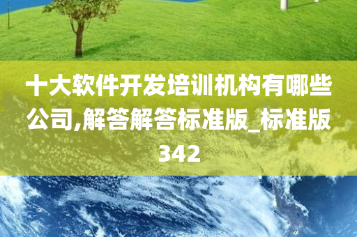 十大软件开发培训机构有哪些公司,解答解答标准版_标准版342