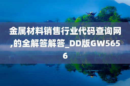 金属材料销售行业代码查询网,的全解答解答_DD版GW5656