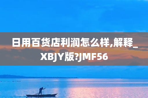 日用百货店利润怎么样,解释_XBJY版?JMF56