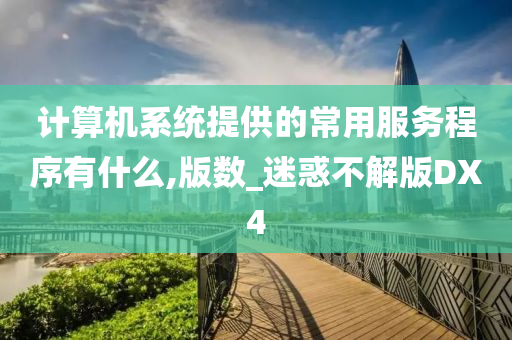 计算机系统提供的常用服务程序有什么,版数_迷惑不解版DX4