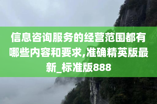 信息咨询服务的经营范围都有哪些内容和要求,准确精英版最新_标准版888