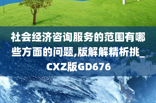 社会经济咨询服务的范围有哪些方面的问题,版解解精析挑_CXZ版GD676