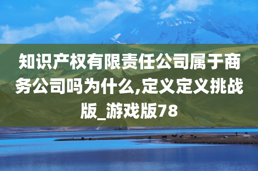 知识产权有限责任公司属于商务公司吗为什么,定义定义挑战版_游戏版78