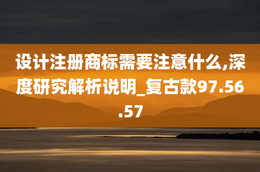 设计注册商标需要注意什么,深度研究解析说明_复古款97.56.57