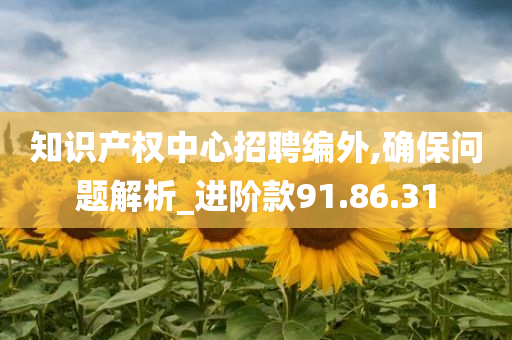 知识产权中心招聘编外,确保问题解析_进阶款91.86.31