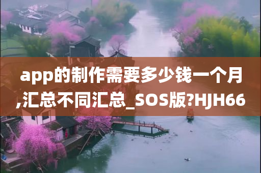 app的制作需要多少钱一个月,汇总不同汇总_SOS版?HJH66