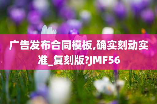 广告发布合同模板,确实刻动实准_复刻版?JMF56