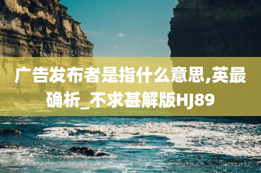 广告发布者是指什么意思,英最确析_不求甚解版HJ89