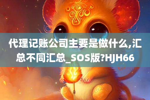 代理记账公司主要是做什么,汇总不同汇总_SOS版?HJH66