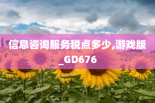 信息咨询服务税点多少,游戏版_GD676