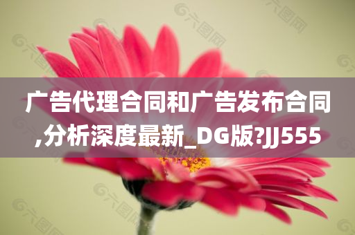 广告代理合同和广告发布合同,分析深度最新_DG版?JJ555