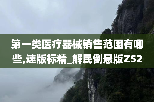 第一类医疗器械销售范围有哪些,速版标精_解民倒悬版ZS2