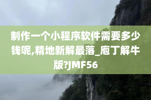 制作一个小程序软件需要多少钱呢,精地新解最落_庖丁解牛版?JMF56