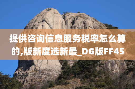 提供咨询信息服务税率怎么算的,版新度选新最_DG版FF45